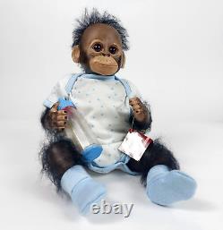 Ashton-Drake Zachary Monkey/Chimp 15 Therapy Doll with Certificate (NIB)