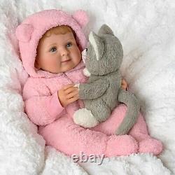 Ashton-Drake Zoe My Snuggle Kitten Lifelike Baby Girl Doll with Plush Cat 17.5