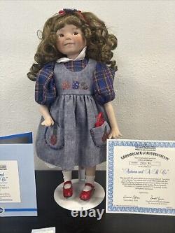 Ashton Drake'autumn and A B Cs' by Artist Dianna Effner LE Porcelain Doll, COA