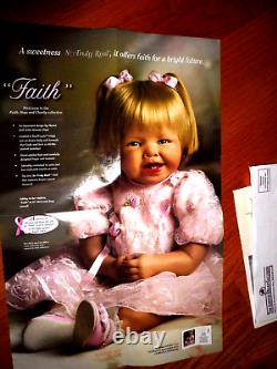 Ashton Drake/bonnie Chyle Vinyl & Cloth Weighted Doll Faith With Coa