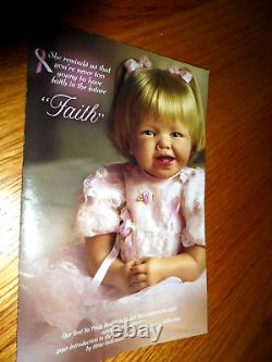 Ashton Drake/bonnie Chyle Vinyl & Cloth Weighted Doll Faith With Coa