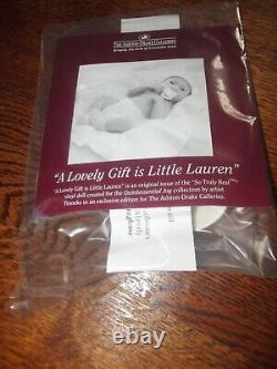 Ashton Drake reborn style doll. A Lovely Gift Is Little Lauren. New in box cert