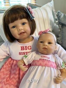 Ashton Drake so truly real Waltraud Hanl A Sister's Love Poseable Doll Set