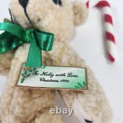 Ashton-drake Galleries 1998 Holly Christmas Doll Porcelain Certificate & Stand