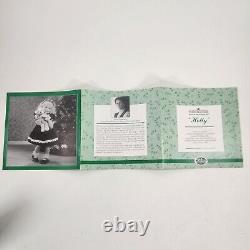 Ashton-drake Galleries 1998 Holly Christmas Doll Porcelain Certificate & Stand