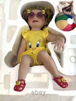 Ashton-drake Galleries Summer Lovin Tweety Porcelain Girl Doll Coa