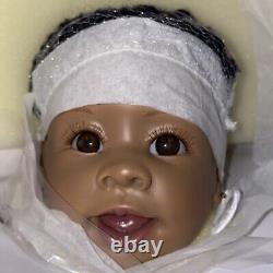 Ashton-drake Imani 20 Lifelike African American Doll With Musical Blanket Nib