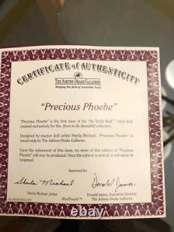 Ashton-drake Precious Phoebe By Artist Sheila Michael So Truly Real, New