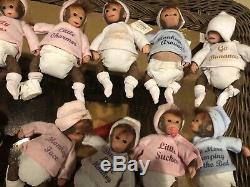 Ashton drake dolls Monkey Babies (Lot Of 13+)