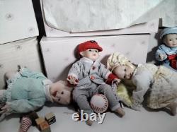 Ashton-drake galleries porcelain doll with box set of 8