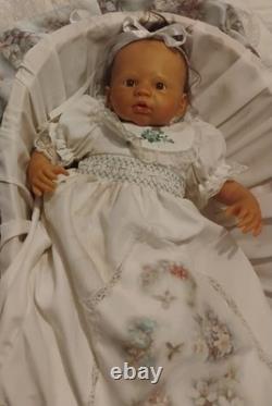 AshtonDrake Ruby Doll With Orig. Bassinet/Artist Lena Liu/So Truly Real/ Very Nice