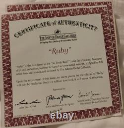 AshtonDrake Ruby Doll With Orig. Bassinet/Artist Lena Liu/So Truly Real/ Very Nice