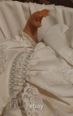 AshtonDrake Ruby Doll With Orig. Bassinet/Artist Lena Liu/So Truly Real/ Very Nice