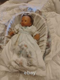 AshtonDrake Ruby Doll With Orig. Bassinet/Artist Lena Liu/So Truly Real/ Very Nice