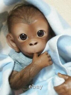 Baby Ashton Drake Monkey/Chimp? Realistic newborn 16 little boy Therapy Doll