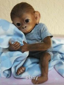 Baby Ashton Drake Monkey/Chimp? Realistic newborn 16 little boy Therapy Doll