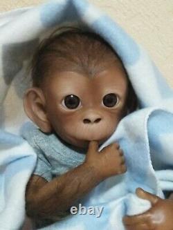 Baby Ashton Drake Monkey/Chimp? Realistic newborn 16 little boy Therapy Doll