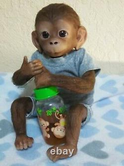 Baby Ashton Drake Monkey/Chimp? Realistic newborn 16 little boy Therapy Doll