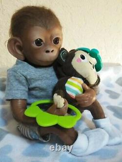 Baby Ashton Drake Monkey/Chimp? Realistic newborn 16 little boy Therapy Doll