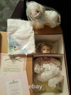 Baby Bo Peep NEW Fairy Tales with Lamb and Blanket Porcelain Doll Ashton Drake