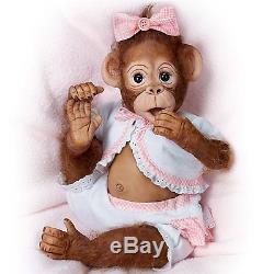 Baby Monkey Doll Cute As A Button So Truly Real Vinyl Monkey by Ashton Drake