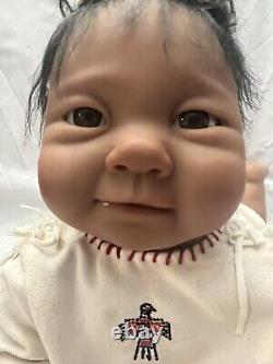 Baby Raven Wing at Three Months Old Life Like Doll Ashton-Drake Native American