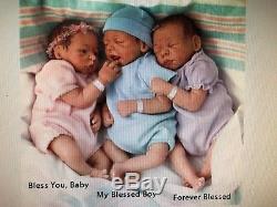 Bless You Baby Set of Triplets called Blessings 12'' Girl in Pink Ashton Drake