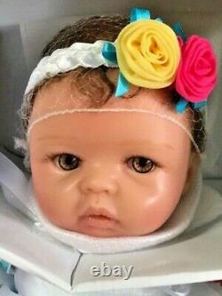 Bradford Exchange Cheryl Hill Pretty And Petite Presley Silicone Baby Doll AS IS