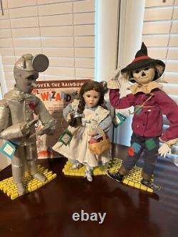 COLLECTORS 3 Porc DOLLs DOROTHY, Tin Man, Scarecrow Ashton Drake Gall Free Shipp