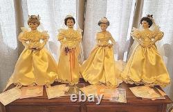 Collection of all 4 Ashton Drake Galleries 1900s Wedding Dress porcelain dolls