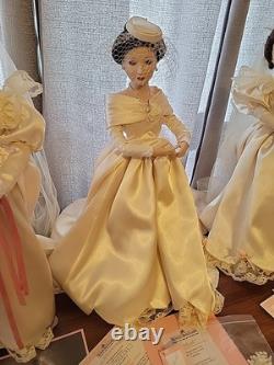 Collection of all 4 Ashton Drake Galleries 1900s Wedding Dress porcelain dolls