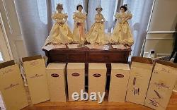 Collection of all 4 Ashton Drake Galleries 1900s Wedding Dress porcelain dolls