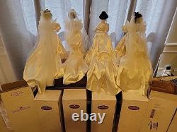 Collection of all 4 Ashton Drake Galleries 1900s Wedding Dress porcelain dolls