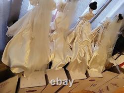 Collection of all 4 Ashton Drake Galleries 1900s Wedding Dress porcelain dolls