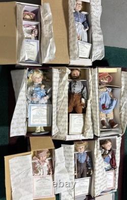 Complete Set 8 Little House On The Prairie Dolls Ma Pa Mary Laura Carrie Grace +