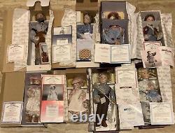 Complete Set 8 Little House On The Prairie Dolls Ma Pa Mary Laura Carrie Grace +