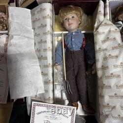 Complete Set 8 Little House On The Prairie Dolls Ma Pa Mary Laura Carrie Grace +