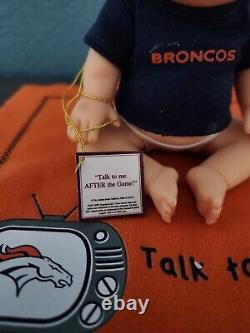 Complete set of 12 Ashton-Drake Denver Broncos collectible baby dolls