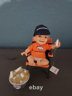 Complete set of 12 Ashton-Drake Denver Broncos collectible baby dolls