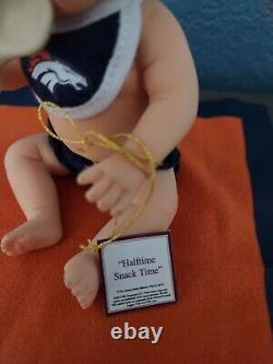 Complete set of 12 Ashton-Drake Denver Broncos collectible baby dolls