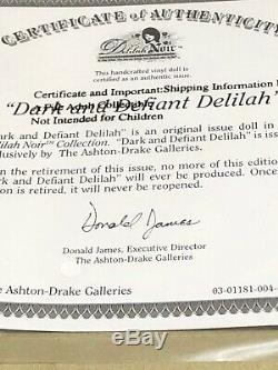 DELILAH NOIR DARK & Defiant 16 BJD BALL JOINTED ASHTON DRAKE DOLL NIB