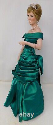 Diana Princess of Wales Ashton Drake Tomescu doll 1998 Green Portrait gown 20