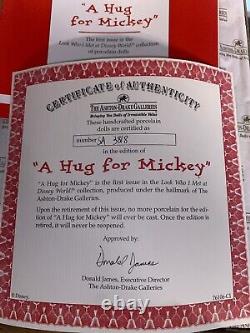 Disney Porcelain Doll Set The Ashton Drake Galleries A Hug for Mickey