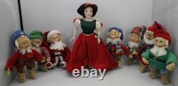Disney Snow White & the Seven Dwarfs Christmas Porcelain Dolls Ashton Drake Set