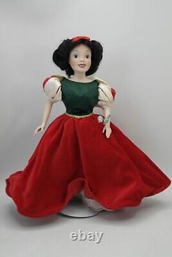 Disney Snow White & the Seven Dwarfs Christmas Porcelain Dolls Ashton Drake Set