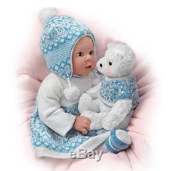 Eskimo Kisses Ashton Drake Baby Doll with Plush Bear by Sherry Rawn 18 inches