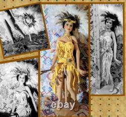 HEALING CRYSTALS OF THE MEDICINE WOMAN N. Amer Porcelain Doll -Cindy McClure Yr