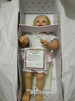Isabella's First Steps by Ashton Drake with box and birth certificate