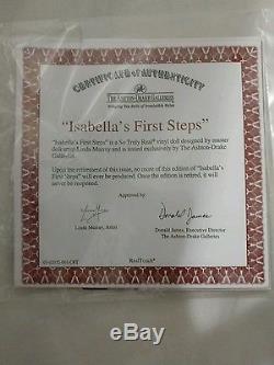 Isabella's First Steps by Ashton Drake with box and birth certificate