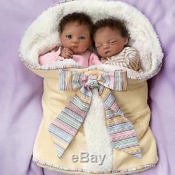 Jada and Jayden Ashton Drake Twin Doll Set by Waltraud Hanl 13 inches